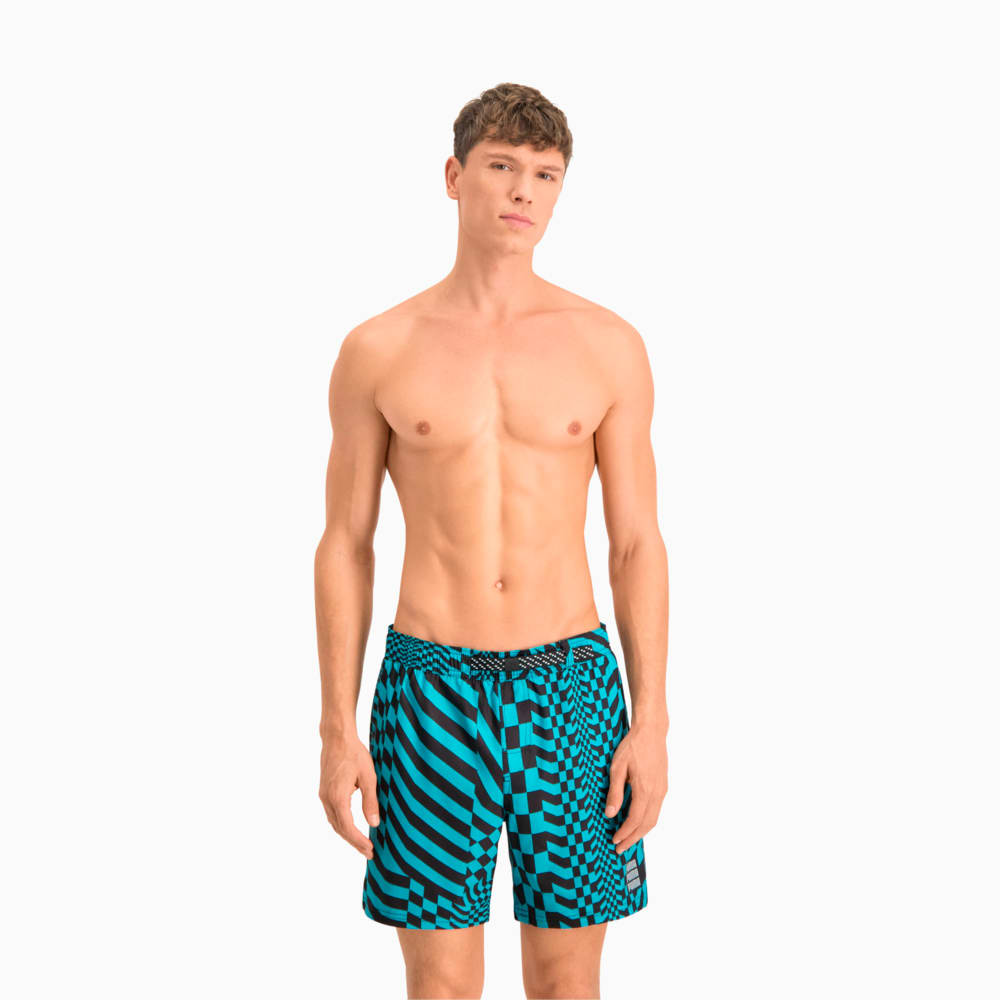 Изображение Puma Шорты для плавания Swim Men’s PsyGeo All-Over-Print Mid Swimming Shorts #1