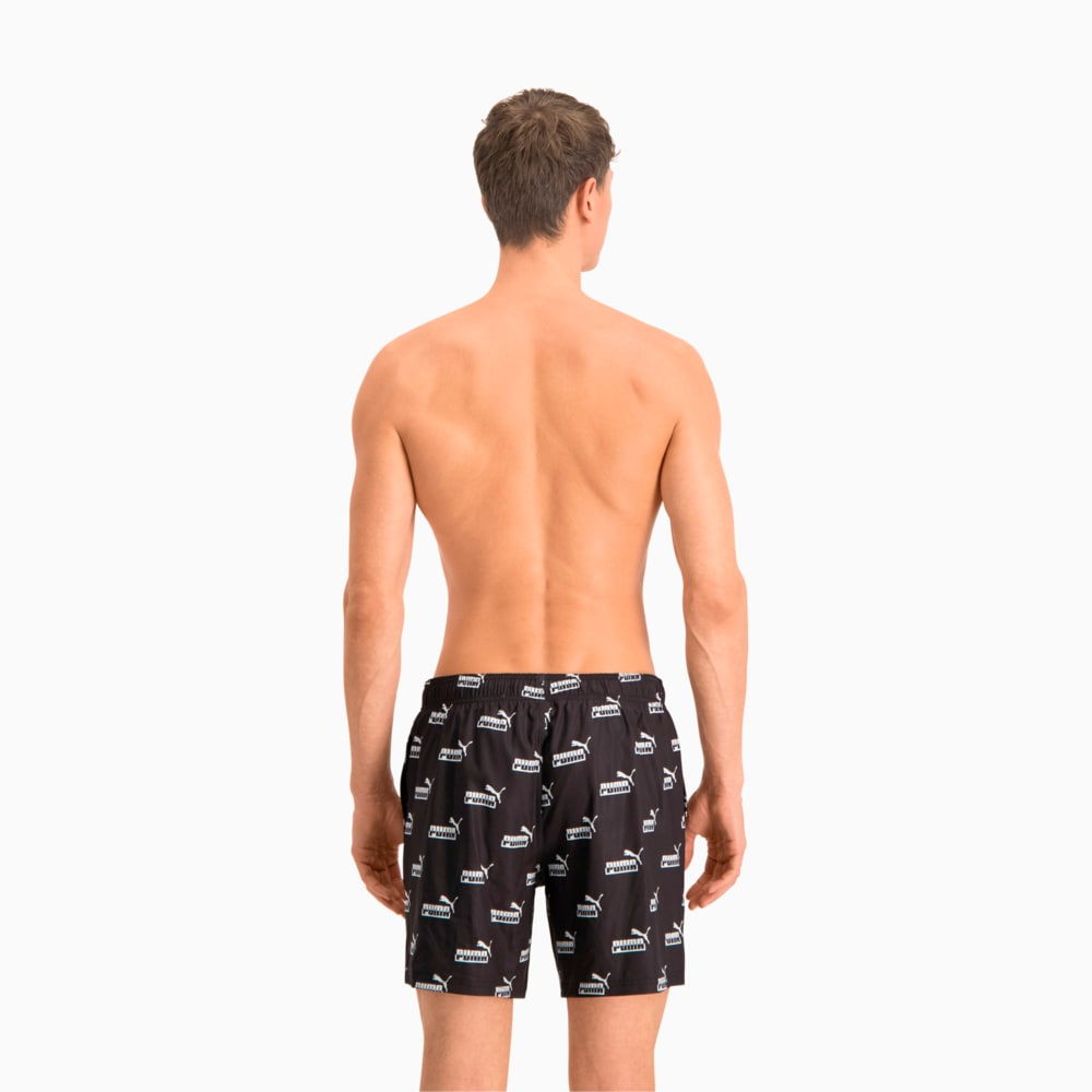

PUMA - male - Шорты для плавания Swim Men' No. 1 Logo All-Over-Print Mid Shorts – black/white –, Черный