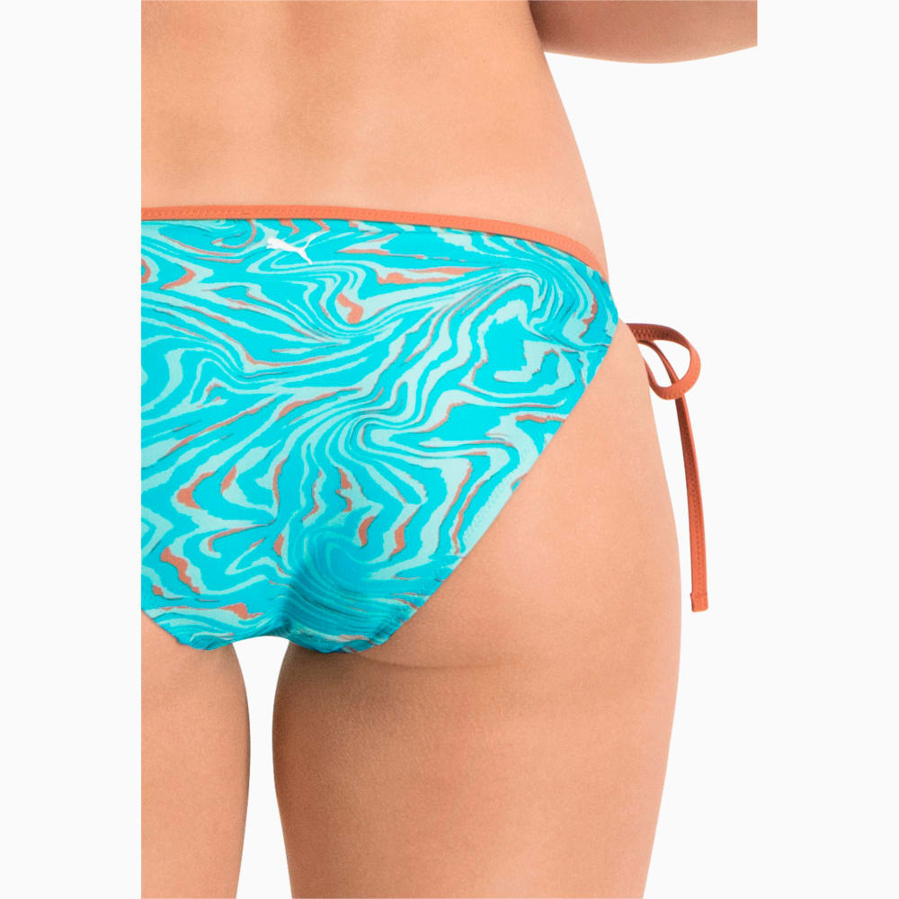 

PUMA - female - Плавки Swim Women’s All-Over-Print Side Tie Brief – brown / blue –, Коричневый