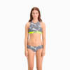 Изображение Puma Лиф для плавания Swim Women's All-Over-Print High Neck Top #1: grey combo