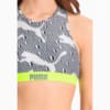 Изображение Puma Лиф для плавания Swim Women's All-Over-Print High Neck Top #4: grey combo