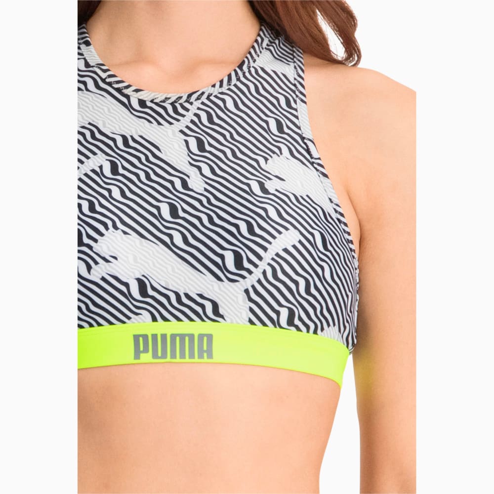

PUMA - female - Лиф для плавания Swim Women's All-Over-Print High Neck Top – grey combo –, Серый