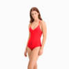 Зображення Puma Купальник Swim Women’s V-Neck Cross-back Swimsuit #3: Red