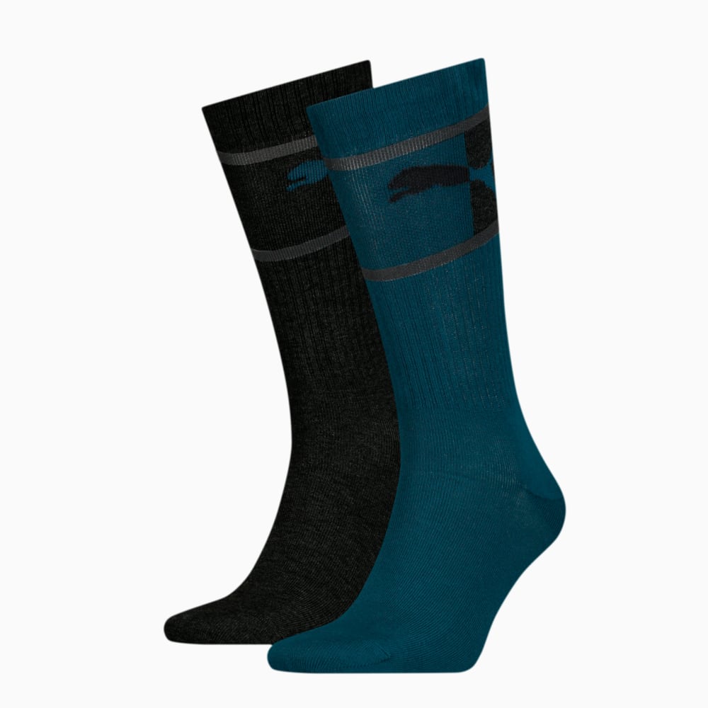 Зображення Puma Шкарпетки Men’s Blocked Logo; набір з 2 пар #1: blue / grey