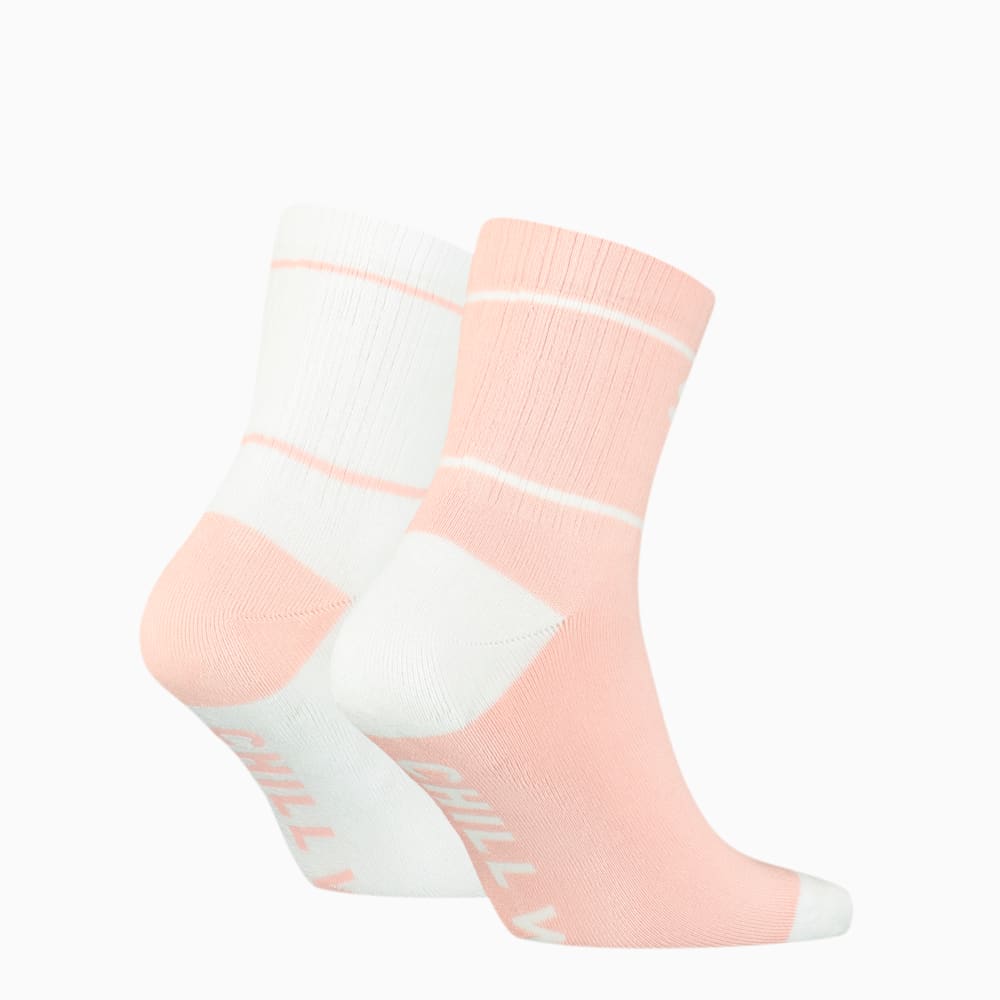 Зображення Puma Шкарпетки Chill Short Crew Socks; набір з 2 пар #2: pink / white