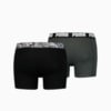 Изображение Puma Мужское нижнее белье Men's Printed Elastic Boxers 2 pack #8: black combo