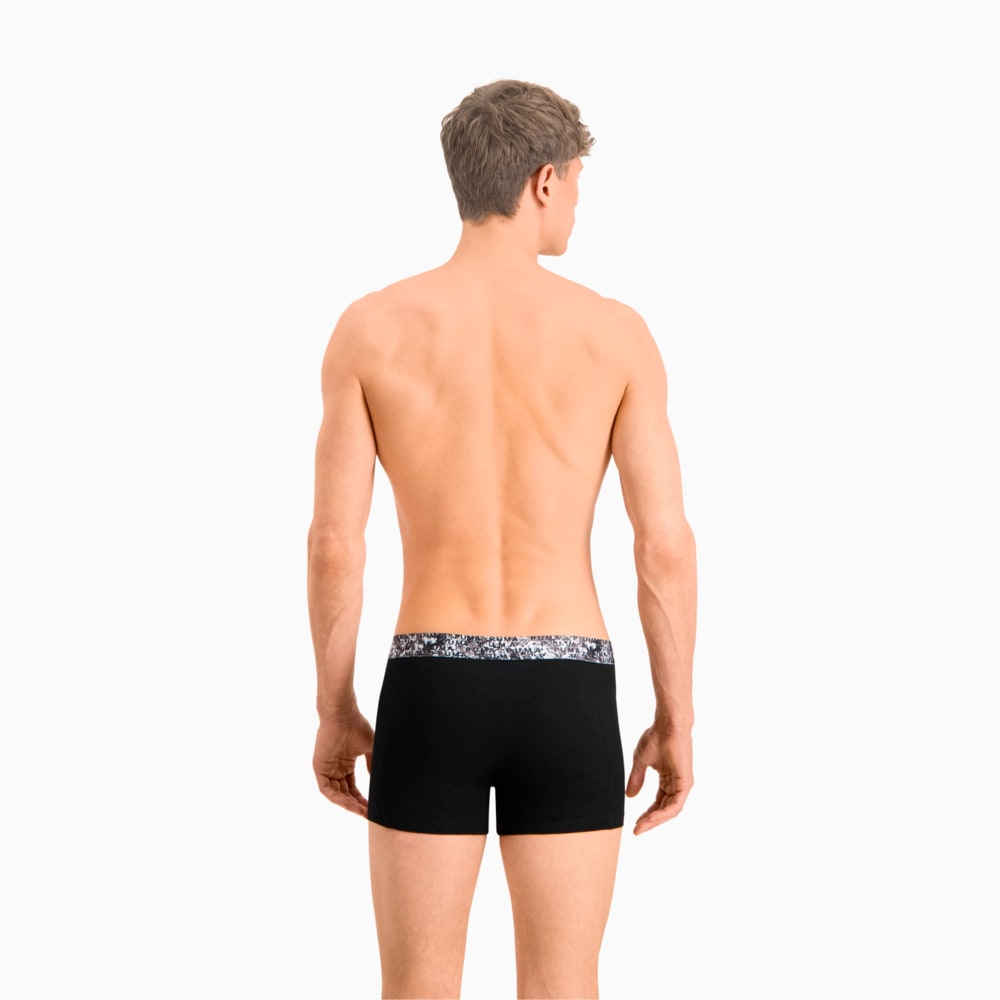 Зображення Puma Чоловіча спідня білизна Men's Printed Elastic Boxers 2 pack #2: black combo