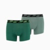 Изображение Puma Мужское нижнее белье Men's Yarn Dyed Mini Stripe Boxers 2 pack #1: green combo