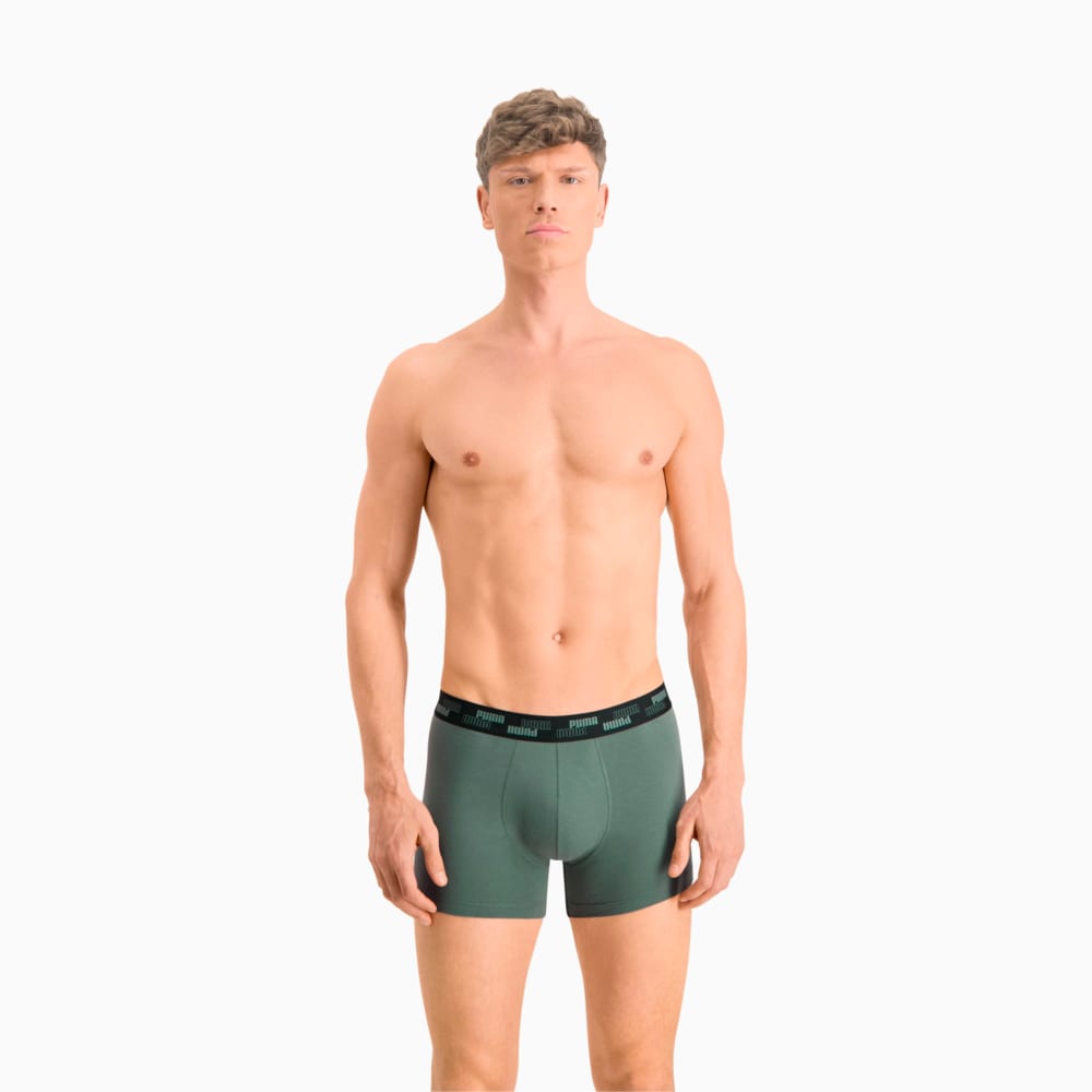 

PUMA - male - Мужское нижнее белье Men's Yarn Dyed Mini Stripe Boxers 2 pack – green combo –