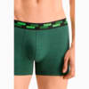Изображение Puma Мужское нижнее белье Men's Yarn Dyed Mini Stripe Boxers 2 pack #6: green combo