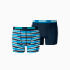 Image Puma PUMA Boys' Printed Stripe Basic Boxer 2 Pack #1
