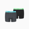 Изображение Puma Мужское нижнее белье PUMA Boys' Basic Boxer 2 Pack #1: india ink / turquoise