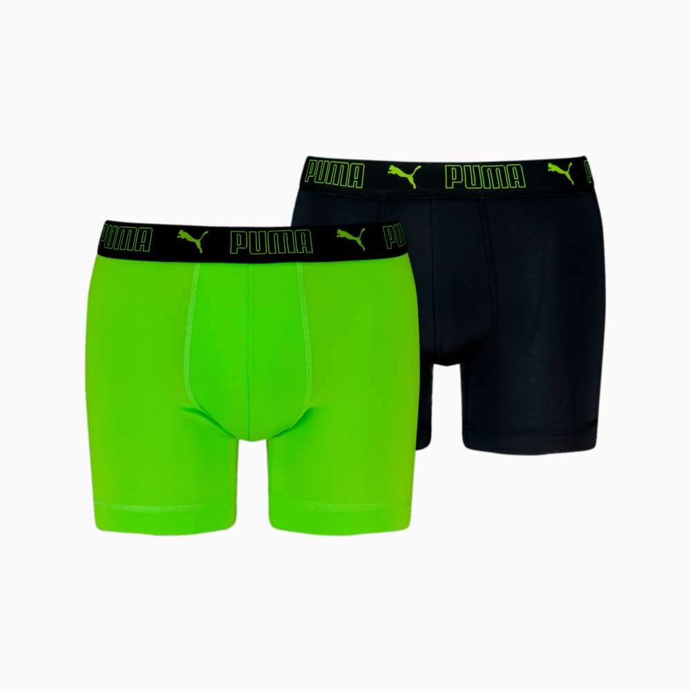 Изображение Puma Нижнее белье PUMA Sport Men’‎s Microfiber Boxers 2 Pack #1: cyber yellow / Peacoat