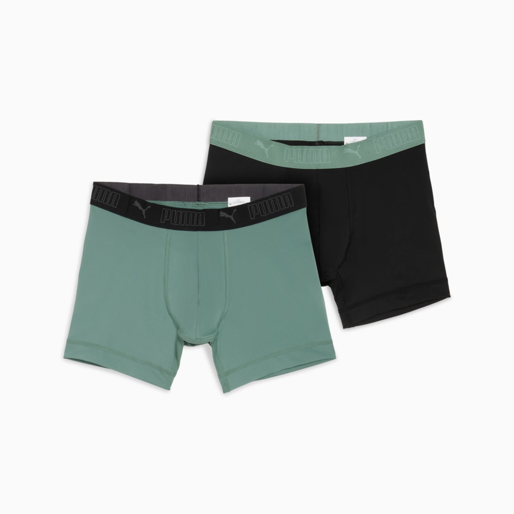 Изображение Puma Нижнее белье PUMA Sport Men’‎s Microfiber Boxers 2 Pack #1: green / black
