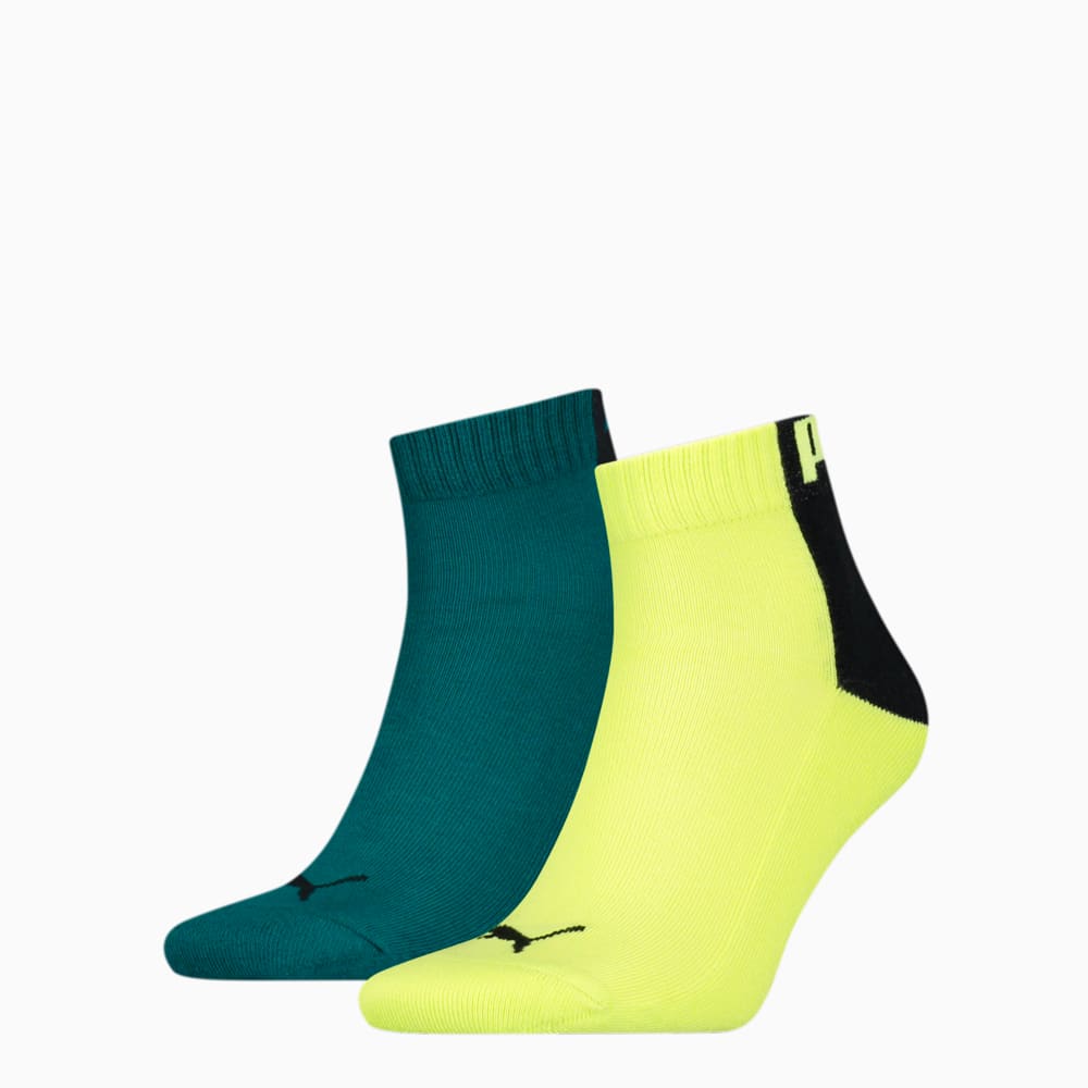 Шкарпетки PUMA Logo Block Quarter Socks Men 2 Pack | Колір: Зелений ...