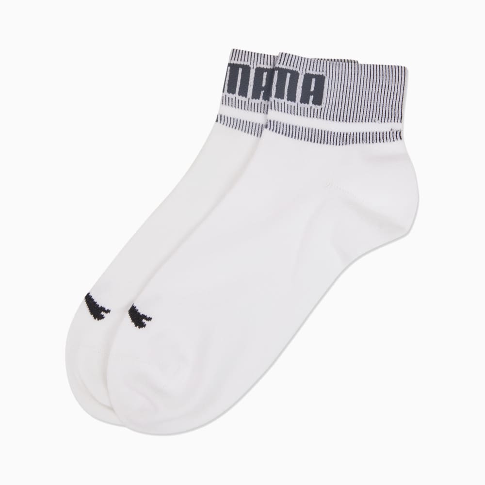 Изображение Puma Носки PUMA Unisex Front Logo Quarter Socks 2 Pack #1: white / black