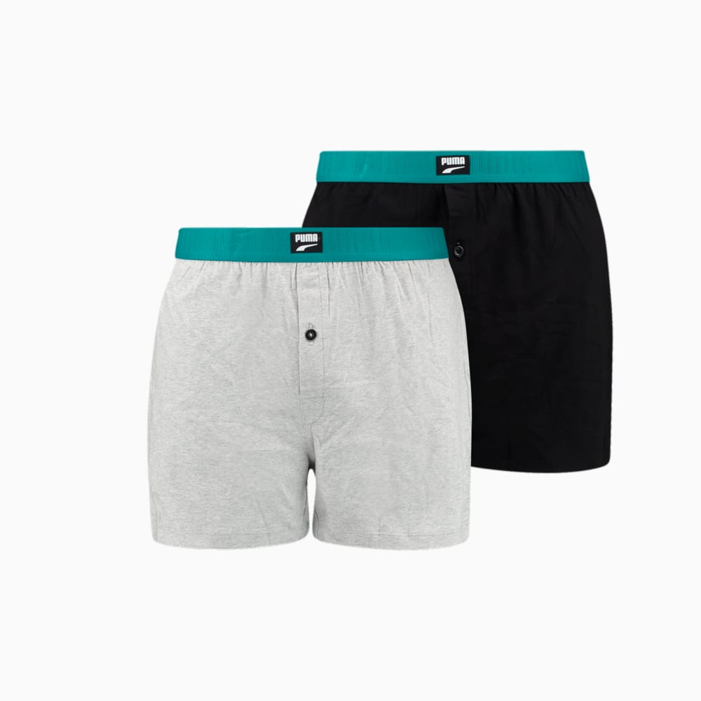 Зображення Puma Спідня білизна PUMA Men’s Loose Fit Jersey Boxer 2 Pack #1: grey / black