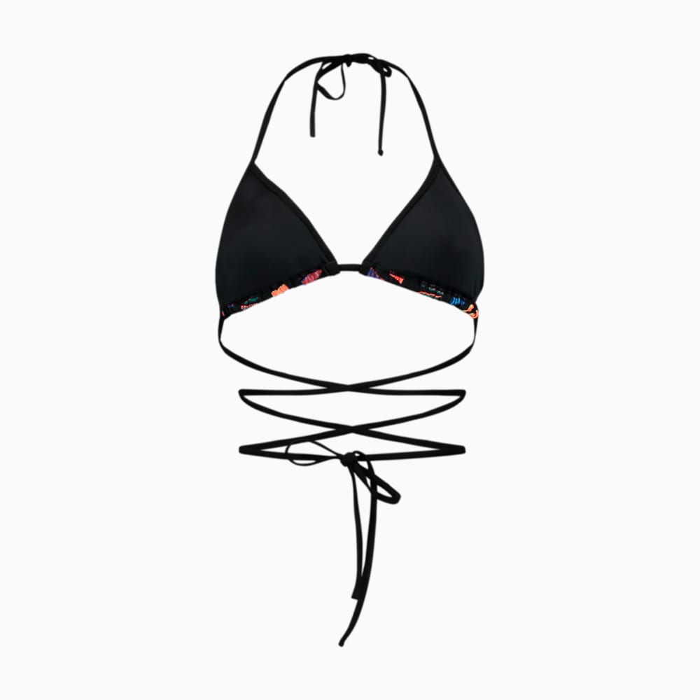Зображення Puma Ліф для плавання PUMA Swim Women’s Wrap Around Triangle Bikini Top #2: black combo