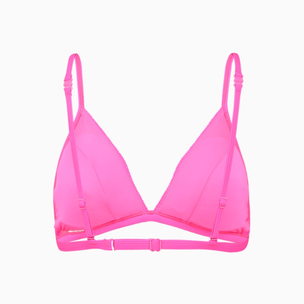 Изображение Puma Лиф для плавания PUMA Swim Ribbed Triangle Women’s Bikini Top #2: neon pink