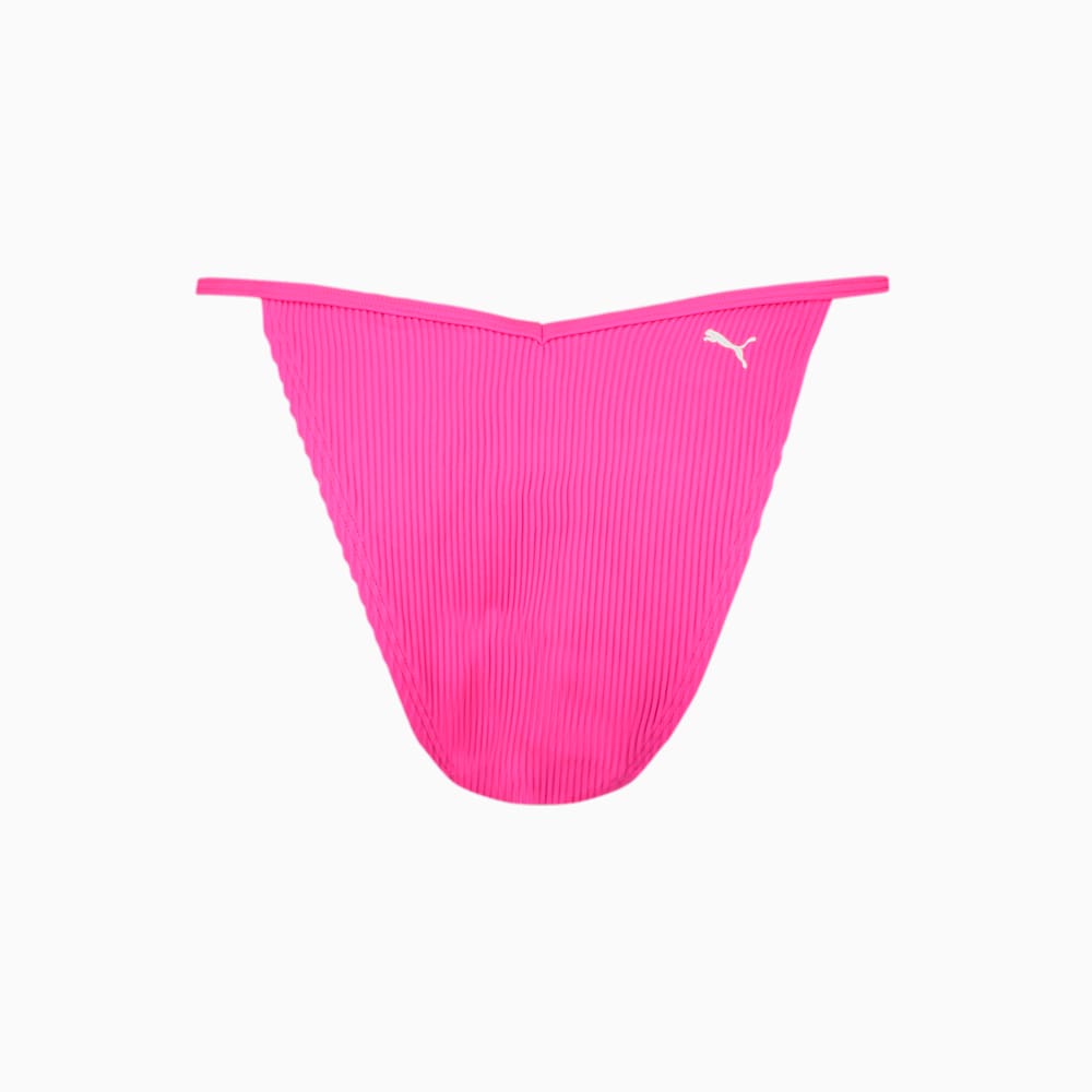 Изображение Puma Плавки PUMA Swim Ribbed Tanga Women’s Bikini Bottom #2: neon pink