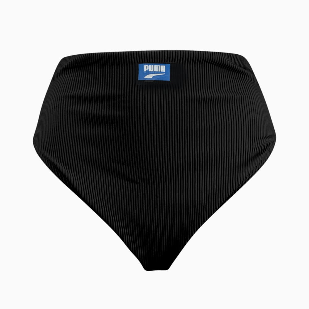 Изображение Puma Плавки PUMA Swim Ribbed High Waist Women’s Bikini Bottom #2: black combo