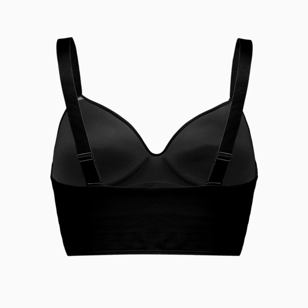 PUMA Swim Women s Longline Padded Bikini Top black combo Puma 938076 01