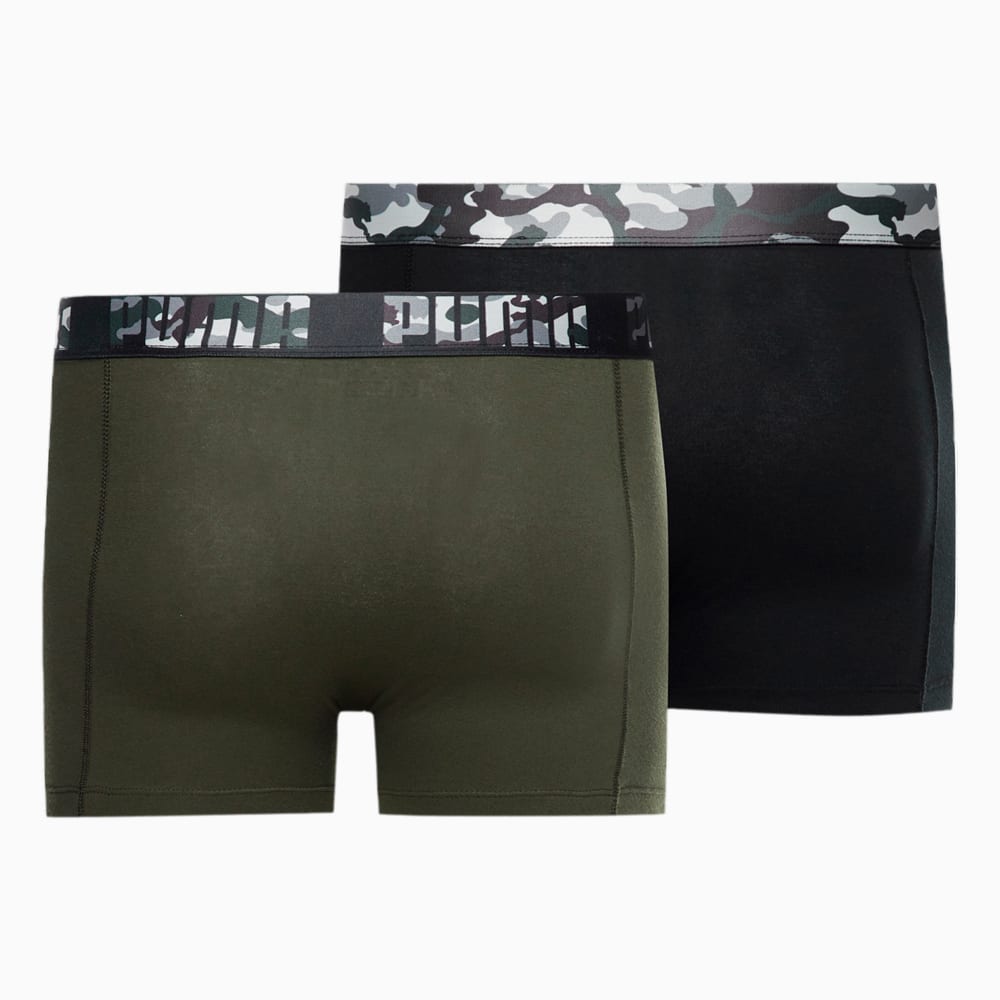 Изображение Puma Мужское нижнее белье PUMA MEN PRINT BOXER 2 pack #2: black / green