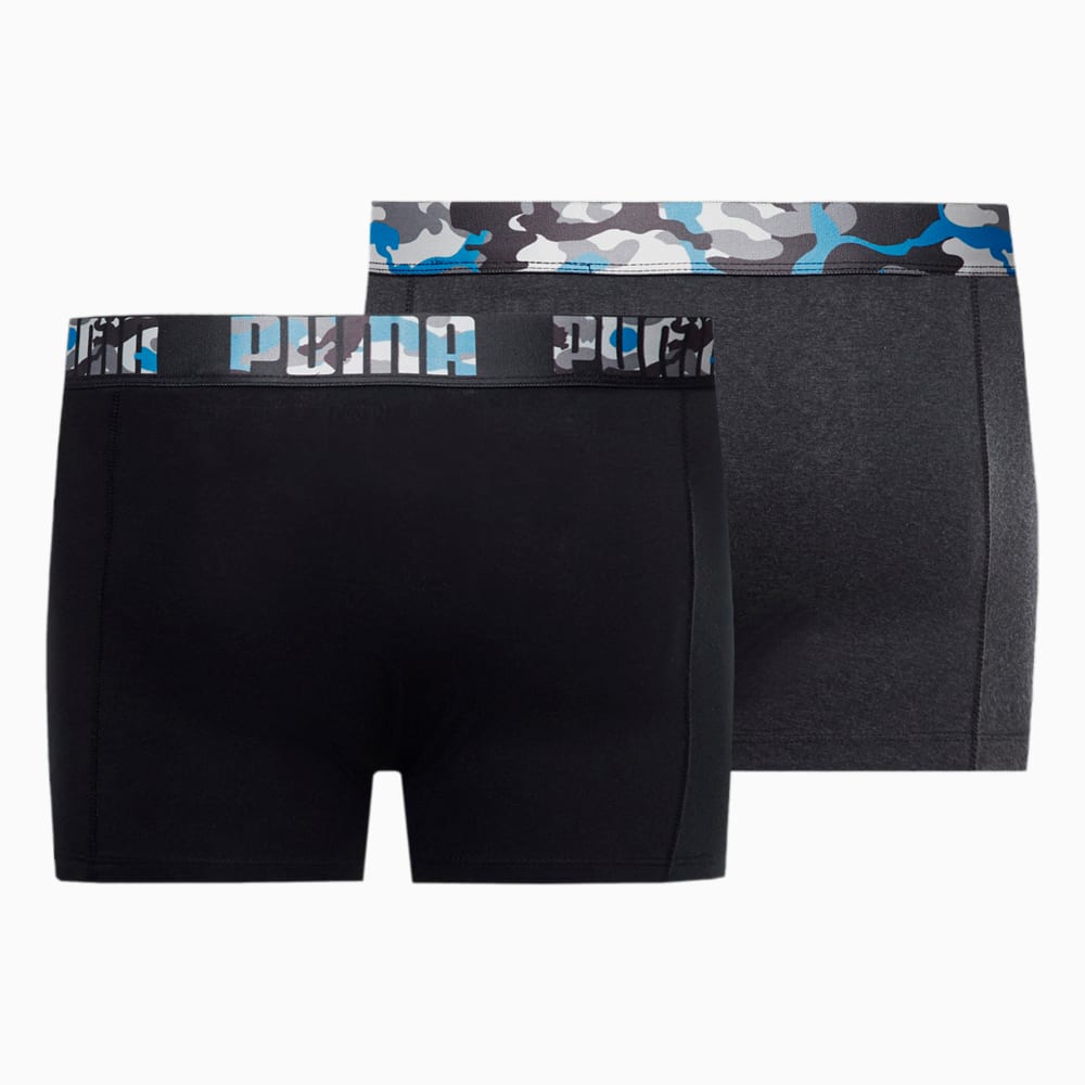 Изображение Puma Мужское нижнее белье PUMA MEN PRINT BOXER 2 pack #2: black / cobalt