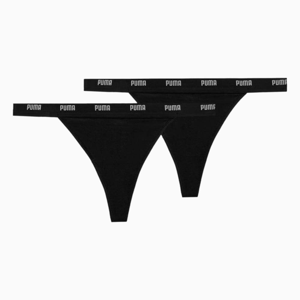 Зображення Puma Жіноча спідня білизна PUMA WOMEN TANGA STRING 2 pack #1: black