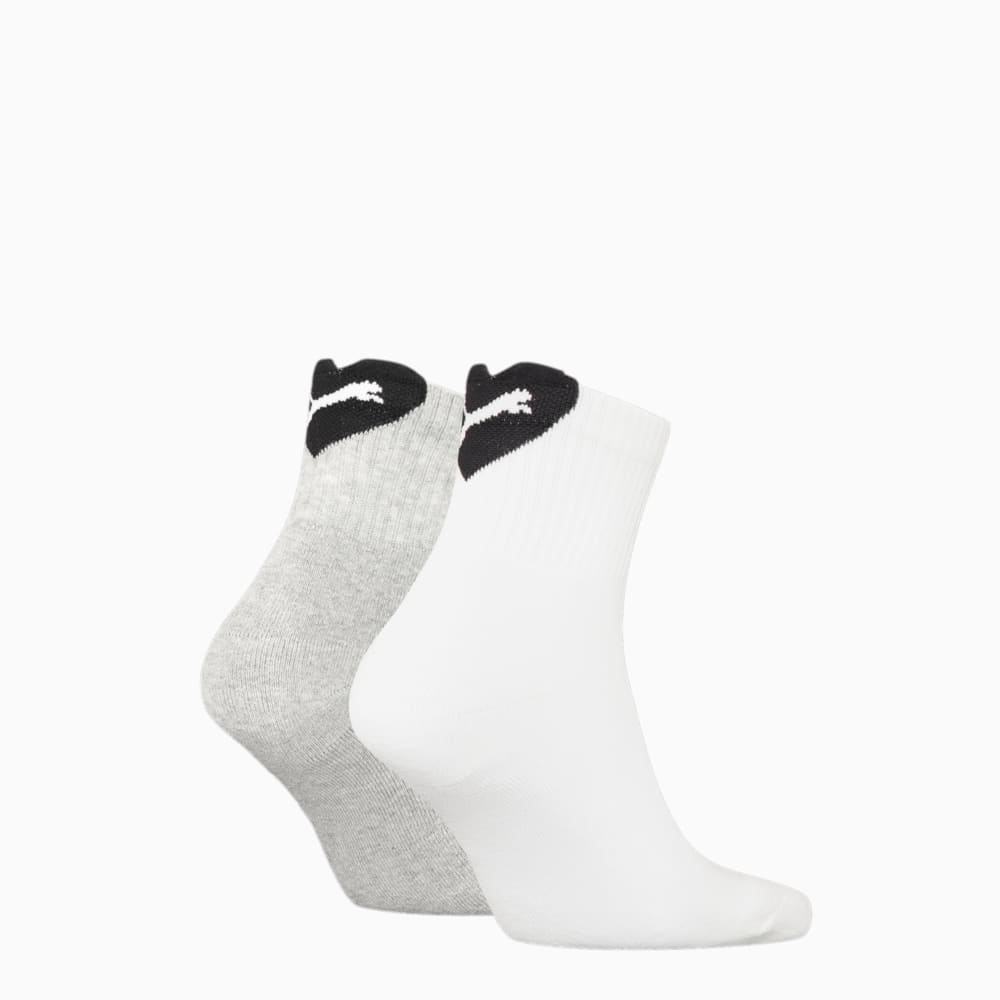 Изображение Puma Носки PUMA Women's Heart Short Crew Socks 2 pack #2: white combo