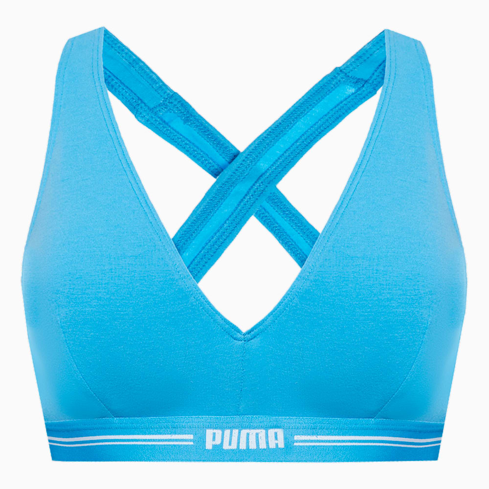 Изображение Puma Бра PUMA WOMEN CROSS-BACK PADDED #1: placid blue