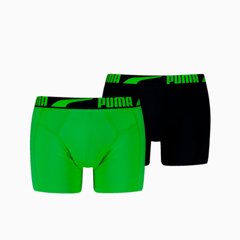 Изображение Puma Нижнее белье PUMA Men's Boxer Briefs 2 Pack #1: green / black