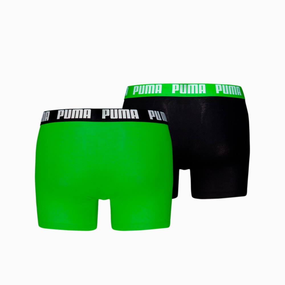 Изображение Puma Мужское нижнее белье PUMA Men's Boxer Briefs 2 pack #2: green / black