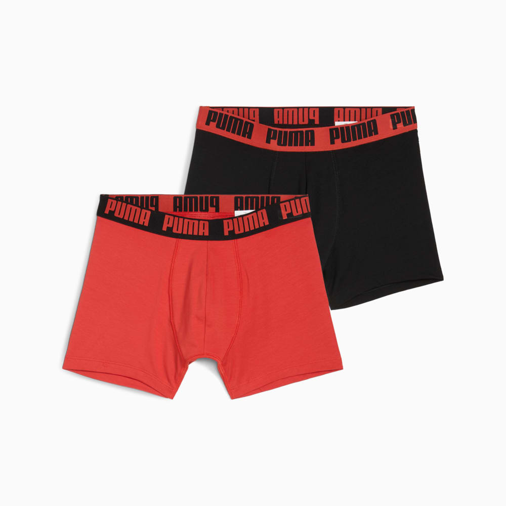 Изображение Puma Мужское нижнее белье PUMA Men's Boxer Briefs 2 pack #1: Orange / Black
