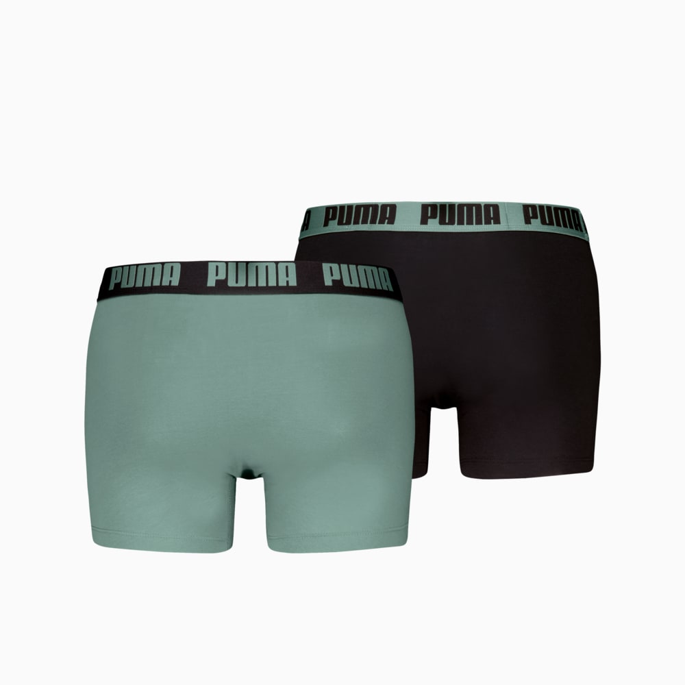 Изображение Puma Мужское нижнее белье PUMA Men's Boxer Briefs 2 pack #2: olive green / black