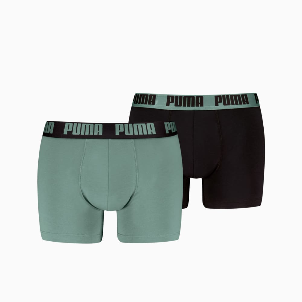 Изображение Puma Мужское нижнее белье PUMA Men's Boxer Briefs 2 pack #1: olive green / black