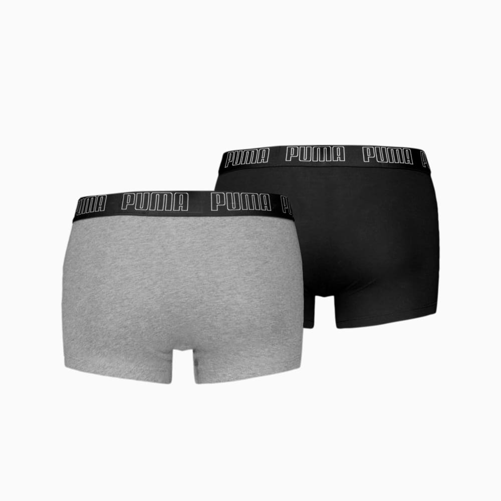 Зображення Puma Чоловіча спідня білизна PUMA Men's Trunks 2 pack #2: middle grey melange / black