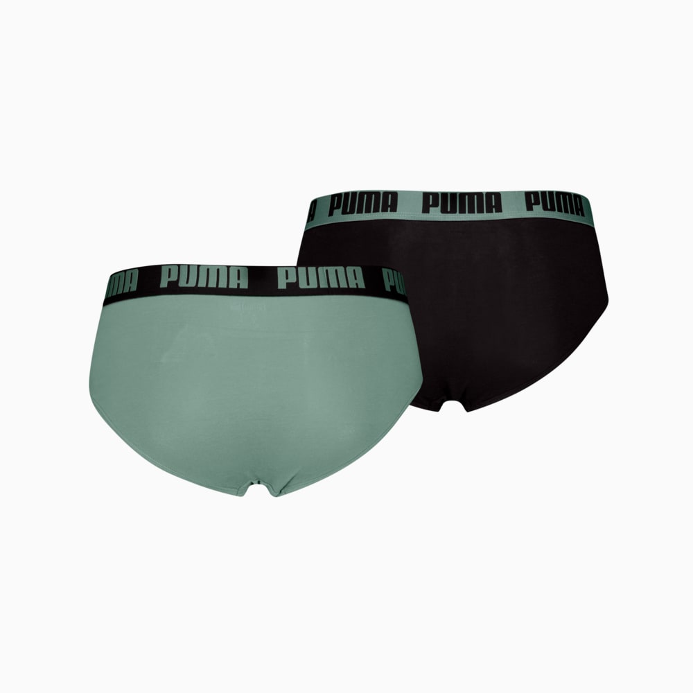 Зображення Puma Чоловіча спідня білизна PUMA Men's Briefs 2 pack #2: olive green / black