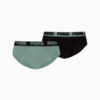 Зображення Puma Чоловіча спідня білизна PUMA Men's Briefs 2 pack #1: olive green / black