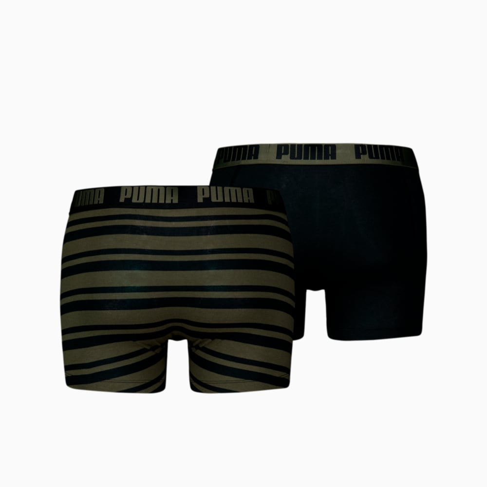 Изображение Puma Мужское нижнее белье Heritage Stripe Men's Boxers 2 Pack #2: Green