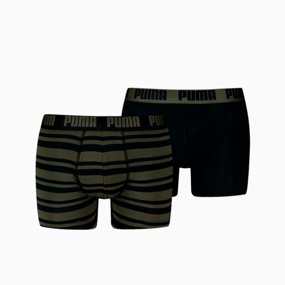 Изображение Puma Мужское нижнее белье Heritage Stripe Men's Boxers 2 Pack #1: Green