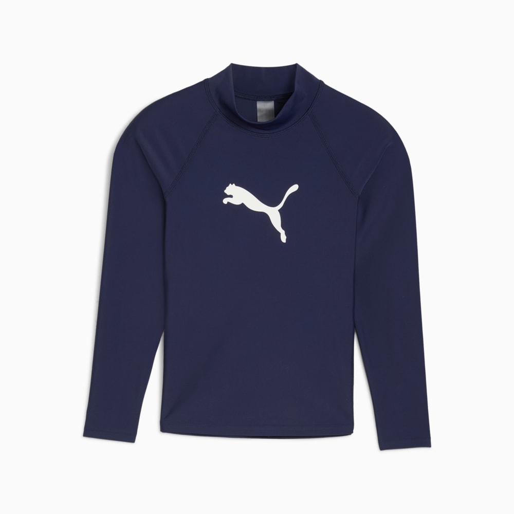 Изображение Puma Лонслив для плавания Swim Rash Guard Kids (1-Pack) #1: navy