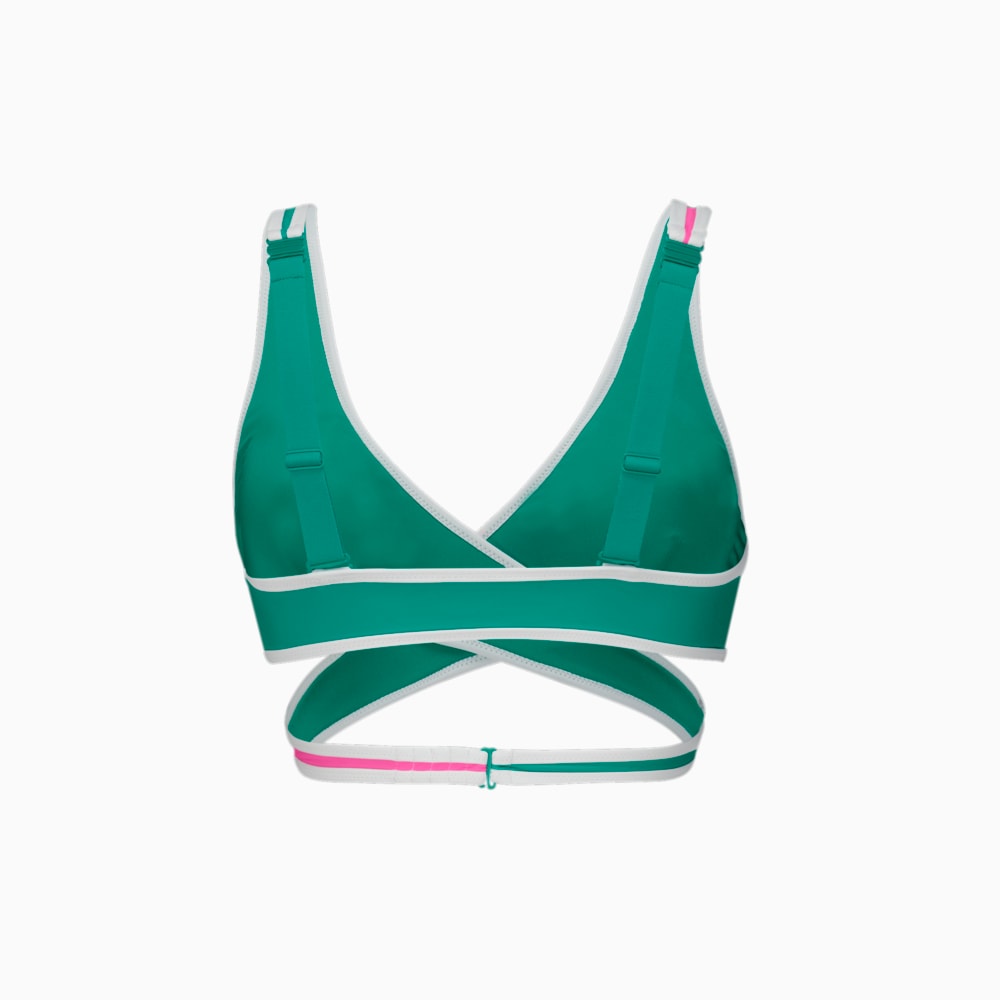 Изображение Puma Топ для плавания PUMA Women's Short Swim Top #2: Green / Pink
