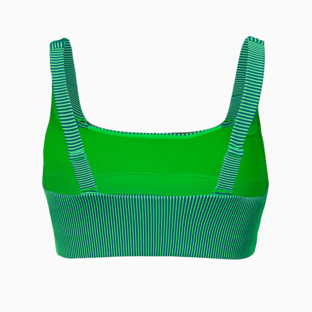 Изображение Puma Топ для плавания PUMA Swim Women Ribber Scoop Top #2: green combo