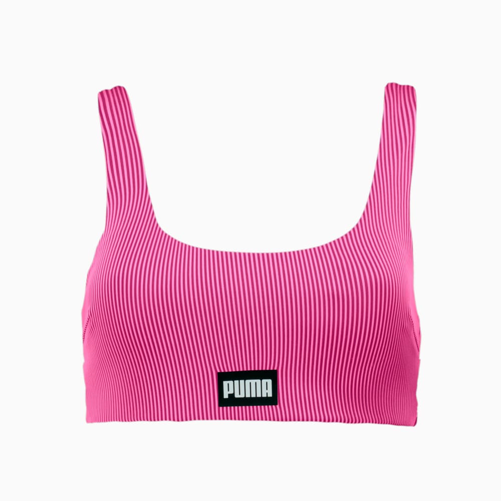 Изображение Puma Топ для плавания PUMA Swim Women Ribber Scoop Top #1: pink combo