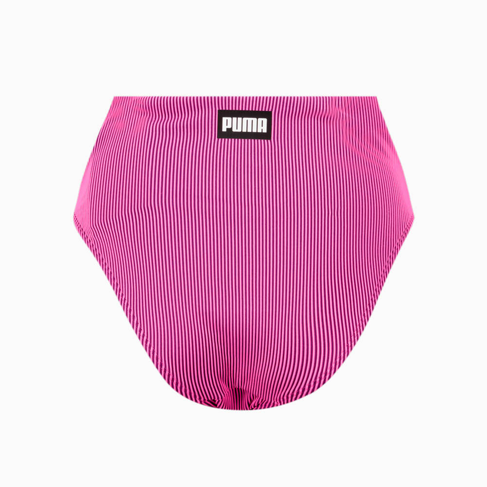 Изображение Puma Плавки PUMA Swim Ribbed High Waist Women's Bikini Bottom #2: pink combo