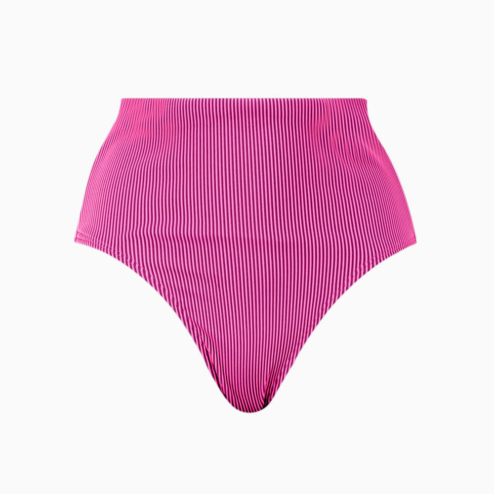Изображение Puma Плавки PUMA Swim Ribbed High Waist Women's Bikini Bottom #1: pink combo