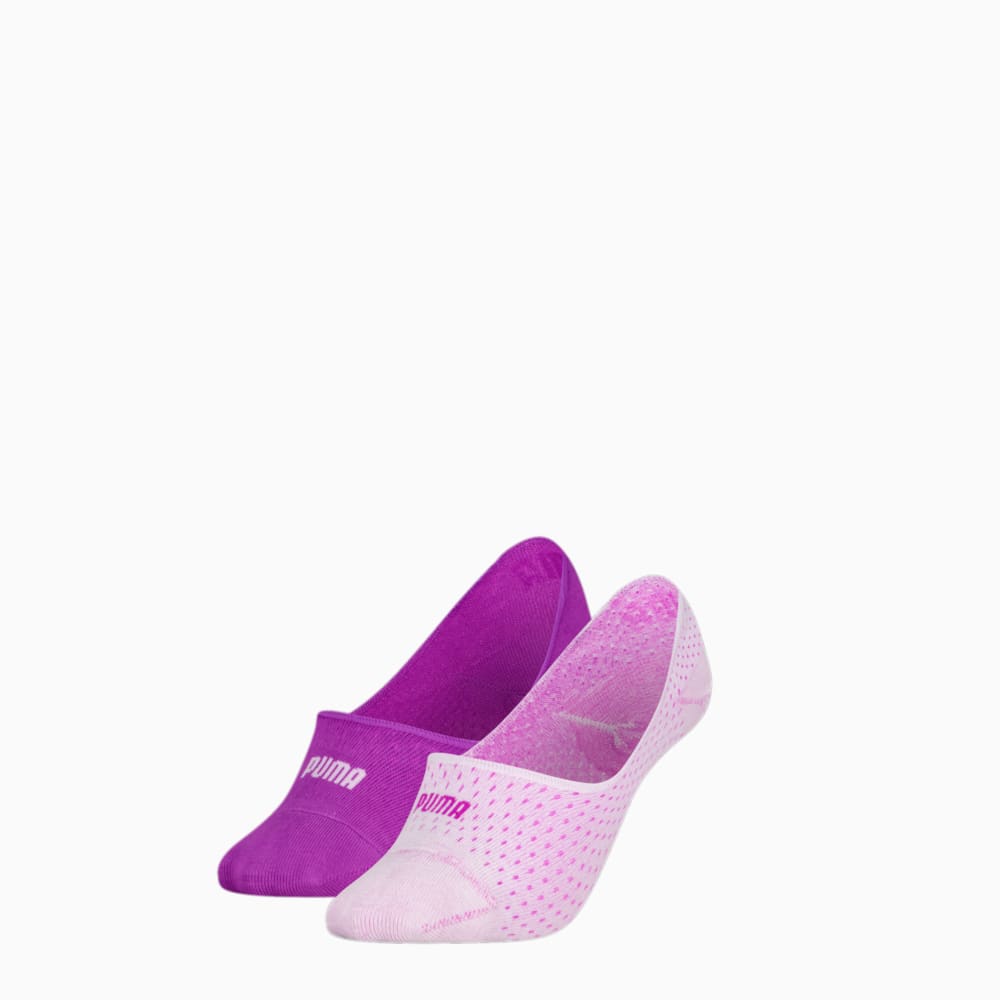 Изображение Puma Носки PUMA WOMEN MESH FOOTIE 2P #1: purple combo