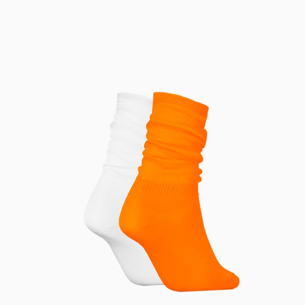 Изображение Puma Носки PUMA Women's Classic Socks 2 Pack #2: flame orange / white