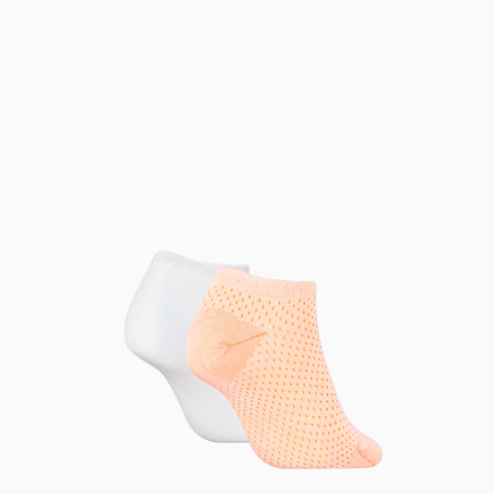 Изображение Puma Носки PUMA Women's Sneaker Socks 2 Pack #2: flame orange / white